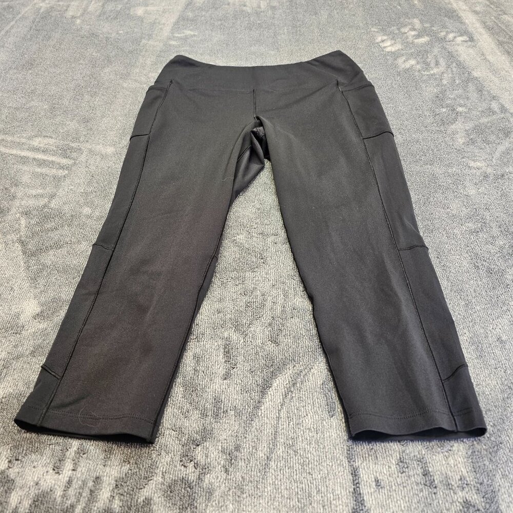 mountain hardwear Womens Medium mountain Stretch Capri leggings black 1961041 - Picture 4 of 12
